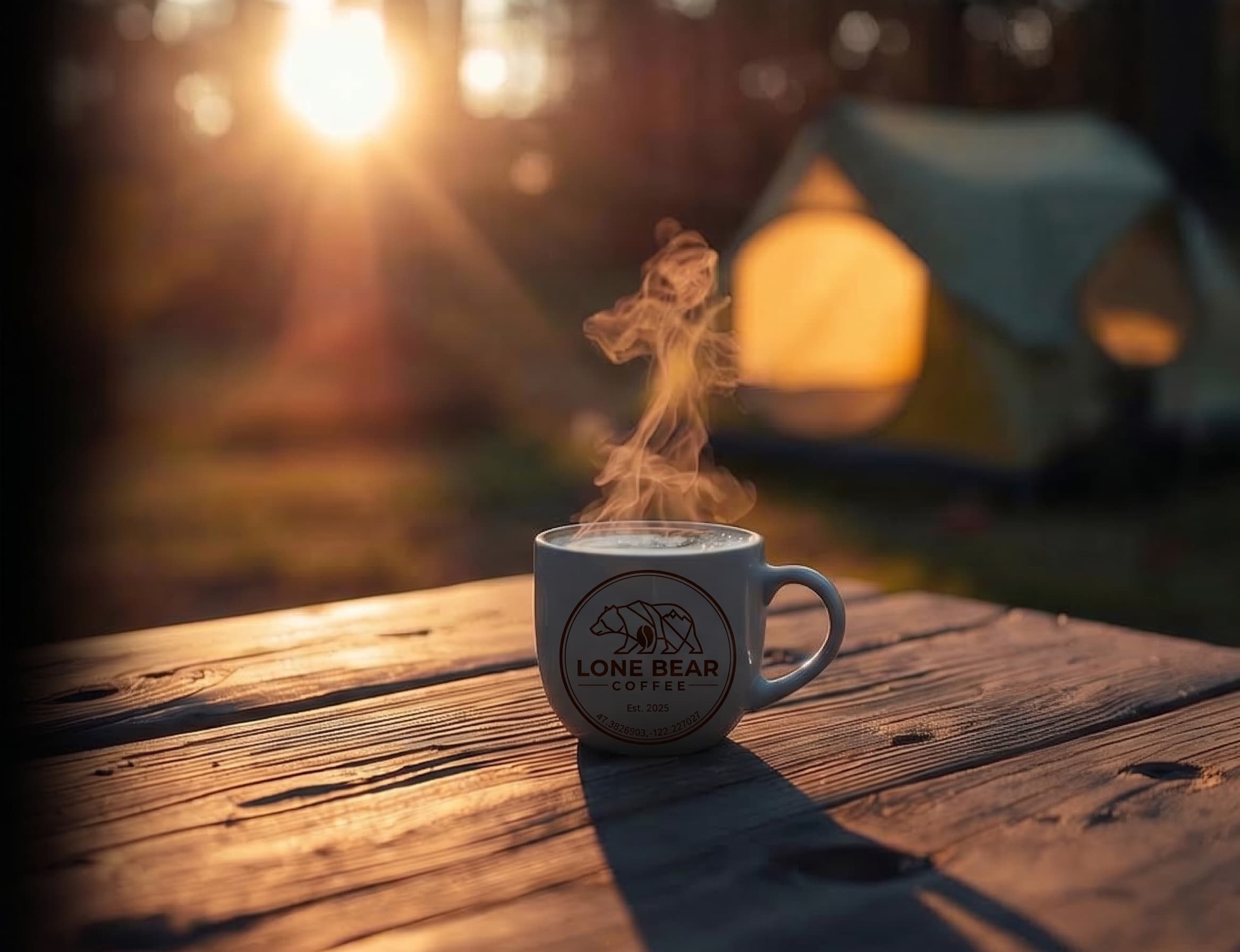 Coffee roasting at Lone Bear basecamp